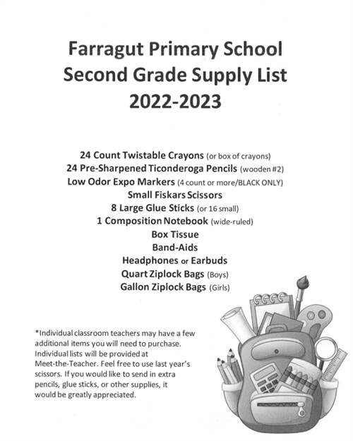 2nd Supply List 22-23